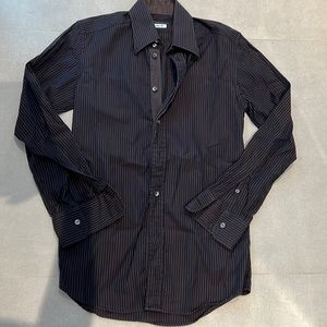 DOLCE & GABBANA MEN SLIM FIT BUTTON DOWN NECK 15 SHIRT 80% cotton 20% silk